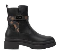 Botín Mujer Guess Ovelle 4G Logo Tronchetto Cuero Negro Marrón