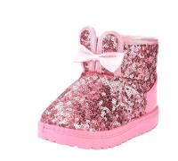 Botin Niña 25 - Infantiles Cómodas para El Invierno Aislantes con Un Bonito Adorno De Lazo para Bebés Y S Pequeños (4-5 Years)