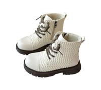 Botin Niña 34 - Tejidas para Otoño E Invierno para S Es Cortos De Suela Suave para S Pequeños Elegantes para S Y S Ideales para Uso Diario (White 28 Little Child)