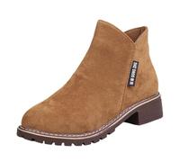 Botin para Mujer Botines Invierno Caña Ancha Biker De Montar A Caballo Diseno Moderno Elegante Punta Cuadrada mayor durabilidad deal Temporada Otono