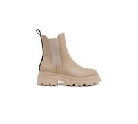 Botín Pepe Jeans Chelsea Beige con Suela de Goma y Logo Negro