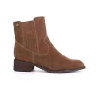 Botin Tejano Piel Serraje Elastico Tacon bajo Mujer Taupe para: Mujer
