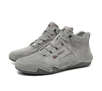 Botines altos para hombre con forro interior, zapatos de invierno para el tiempo libre con función de calor, cálidos de algodón, zapatos de trekking, resistentes, para exteriores, aspecto urbano