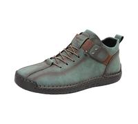 Botines altos para mujer, zapatos casuales para caminar con decoración de correa lateral, Green, 43 EU