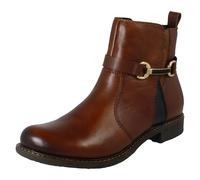 Botines Casual De Cuero Con Cremallera Rieker De Ancho Extra 74856