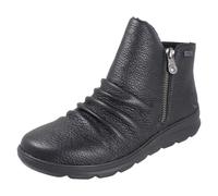 Botines Casual Rieker-TEX Leather Con Cremallera Doble Lateral