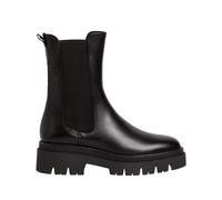 Botines chelsea de piel Mujer Talla 37. Color Negro