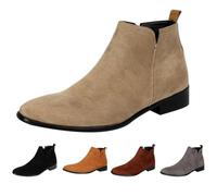 Botines cómodos en punta para hombre, ligeros, tallas 43-48, beige, 47 EU