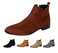 Botines cómodos en punta para hombre, ligeros, tallas 43-48, marrón, 48 EU
