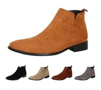 Botines cómodos en punta para hombre, ligeros, tallas 43-48, naranja, 41 EU