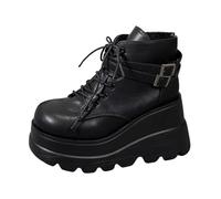 Botines Cortos para Mujer Cómodas Antideslizante Calientes Zapatos Boots de Nieve Botas Cortas Nuevas para Mujer Botines Invierno Caña Ancha Botas de Moda Retro con Aislamiento térmico Talla Grande