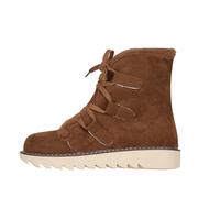 Botines de ante para mujer, puntiagudos, mocasines, botines de vaquero, botines de tobillo para traje regional, elegante, media altura, botas occidentales, botas occidentales para mujer, marrón, 38 EU