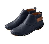 Botines de cuero para mujer con hebilla, botas cortas de campo para mujer, botines de piel sintética ligeros y suaves, resistentes al desgaste, zapatos superiores antiarañazos para cenas formales