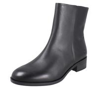 Botines de Cuero Remonte Mujer Casual Tacón Bloque - Cremallera - Negro/Marrón