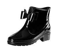 Botines de goma cortos para hombre, botas impermeables, botas occidentales, botas de goma, ligeras, prácticas, moda para jardinería, agricultura, pesca, Negro , 39 EU