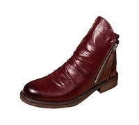 Botines de Hombre Elegantes de caña Alta de Cuero con borlas y Cremallera Lateral para Uso Informal, Ideales para Oficina y Diario, cómodos y Modernos
