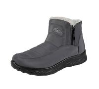 Botines de invierno con forro polar de un solo color, botas de nieve modernas para mujer, cómodas zapatillas con altura media, cremallera lateral, suela antideslizante para exteriores, uso diario en