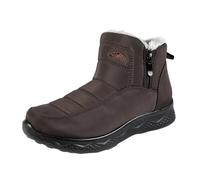 Botines de invierno con forro polar de un solo color, botas de nieve modernas para mujer, cómodas zapatillas con altura media, cremallera lateral, suela antideslizante para exteriores, uso diario en