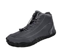 Botines de Invierno con Forro Polar elástico y Cordones, Botas de caña Media para Comodidad en climas fríos, Hombre, Antideslizantes y cálidos para Senderismo y Diario_1