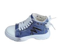 Botines de Invierno Mujer con Gruesa y Forro Interior Cálido para un Estilo Casual y Confortable en tu Vida Diaria (a-Blue, 40)