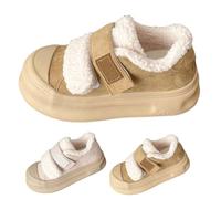 Botines de Invierno Mujer Mediados De Millet, Botas De Nieve Mujer Piel Bota De Otoño Invierno Forrado Polar Bota Color Sólido Zapato Plataforma Botines Planos Footwear Caliente Botines, rosa, 37 EU