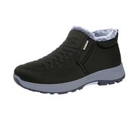Botines de invierno para mujer, forrados para senior, con soporte para el arco del pie, botas de invierno, botas de nieve sin cordones, antideslizantes, de caña corta, Bk2, 39 EU