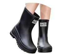 Botines de lluvia elegantes para mujer, de media, para exteriores, con suela gruesa y cómodos para usar durante toda la temporada, perfectos para Botas Agua Mujer Cana Ancha Zapatillas Pintar