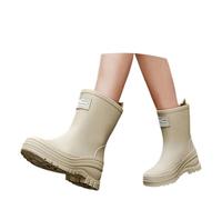 Botines de lluvia elegantes para mujer, de media, para exteriores, con suela gruesa y cómodos para usar durante toda la temporada, perfectos para Botas Agua Mujer Cana Ancha Zapatillas Pintar