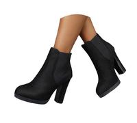 Botines de Mujer con Flecos, Botines Cortos Moda Mujer con Cremallera Lateral, Tacón Bajo Cómodo para Uso Diario en la Ciudad, Calzado Sintético Estilo Western Ideal para Otoño e Invierno