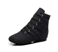 Botines de mujer de caña alta de lona cómodos zapatos de baile jazz o zapatos de yoga para adultos bailarinas flexibles para clases de baile o ejercicios, Negro52, 42 EU