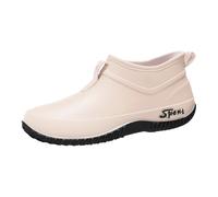 Botines de mujer de verano, botas de goma cortas impermeables para jardín, antideslizantes, suelas suaves, botas de lluvia para deportes acuáticos, botas anchas de goma, botas descalzas para mujer