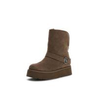 GUESS Botas de Mujer con Plataforma, Verde, Hebilla Decorativa, Diseño en Relieve, Forro Interior (verde, mediano, Sistema tallas calzado EU, Adulto, Números, mediano, 38)