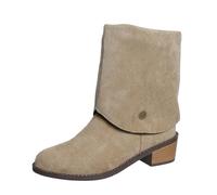 Botines de otoño para mujer, informales, resistentes, con puño en el tobillo, botas de motero, estilo vintage, informales, con botón decorativo para el día a día, Estilo K03 Caqui, 37.5 EU