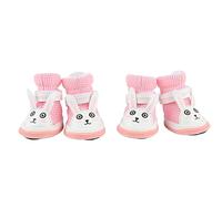 Botines de Perros Transpirables para Perros Pequeños, Botas de Cachorro Malla 4 Pcs, Zapatos para Antideslizantes con Ajustables, Correas e, Proteger Patas con Longitud Interna 1.77 Pulgadas, Ancho