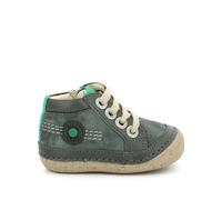 Botines de piel con cordones Sonistreet Niña Talla 18. Color Verde