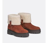 Tommy Hilfiger Faux Fur Suede Roll-Down Boot (FW0FW08158, Botines medianos Mujer, Marrón (Cognac Brown), 38 EU