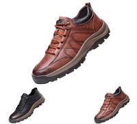 Botines de piel para hombre con cremallera, zapatos casuales para hombre, zapatos de caminar, suela plana, zapatillas de fitness, antideslizantes, zapatos de senderismo, zapatillas de deporte de un