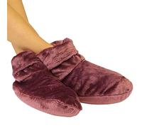 Botines de pies calentados para microondas, aromaterapia herbal caliente/frío penetrante profundo, Mauve