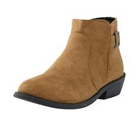 Botines de tacón grueso para mujer, botas Chelsea para mujer, botines de ajuste ancho, antideslizantes, zapatos casuales con cremallera lateral, calzado versátil de otoño/invierno para salidas