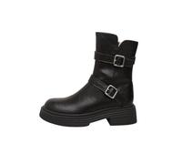 Botines de Tobillo con Tacón Grueso para Mujer - Estilo Montar a Caballo con Hebilla, Tacón Medio Ligero para Commuting y Citas Nocturnas