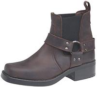 Botines de vaquero / motociclista para hombre Terminator, de cuero genuino, color Marrón, talla 45 EU