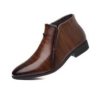 Botines Elegantes para Hombre con diseño a Rayas, Cremallera Lateral para un Uso fácil, Eventos de Negocios e Informales, cómodos y Modernos
