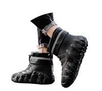 Botines medievales para hombre Cálido Botines de Nieve botas de equitación zapatos sueltos tallas grandes botas cortas nuevas zapatos planos color sólido Moda Casual Otoño para un aspecto urbano