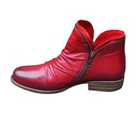Botines Mujer - Bota Ancho Especial Mujer Casual Fashion Botines Chelsea Botines SóLidos con Punta En Botas Cortas Al Tobillo Mujer Botines CuñA De Mujer