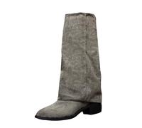 Botines Mujer Botas Chelsea Negras Botas de Medio Alto Otoño Botas de Otoño Ante Ligero Botas de Otoño Botas de Invierno al Aire Libre Botas de tobillo Marrón Botas Occidentales Negras Media Alta, 4