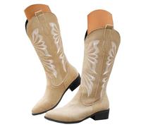 Botines Mujer con Flecos de Doble Capa, Botas Cortas con Tac贸n Grueso y Cremallera Lateral, Calzado Femenino Estilo Western Ideal para Fiestas, Eventos y Uso Cotidiano, Zapatos de Mujer Moda