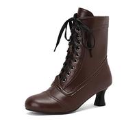 Botines Mujer Invierno Caña Ancha Biker De Montar A Caballo Botas Calor Antideslizante Puntera fáciles poner y quitar para pies hinchados