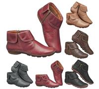 Botines Mujer Punta Puntiaguda, Botín Mujer Bajo, Botín Cierre de Eclair Bota Remonta Botas de Cuña Boot Antideslizante 2025 Nuevo Zapato Casual Zapatos Color Sólido Bota, gris, 38 EU