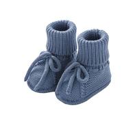 Botines para bebé recién nacido, zapatos de punto de ganchillo para niño y niña, zapatos acogedores para niñas pequeñas, botas bonitas y elegantes para bebé niña, Blue, 3-6 meses