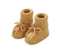 Botines para bebé recién nacido, zapatos de punto de ganchillo para niño y niña, zapatos acogedores para niñas pequeñas, Amarillo, 0-3 meses